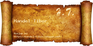 Handel Tibor névjegykártya