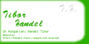 tibor handel business card